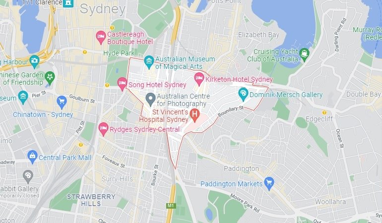 Darlinghurst Map Area 